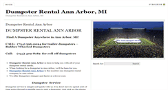 Desktop Screenshot of dumpsterrentalannarbormi.com