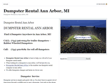 Tablet Screenshot of dumpsterrentalannarbormi.com